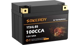 Μπαταρία SOKERDY YTX4L-BS Ιόντων Νατρίου Νa+ (Sodium ion), 12V 3Ah, 100A/CCA γιά μηχαν΄άκια, ATV, UTV, Jet Ski, Snowmobile